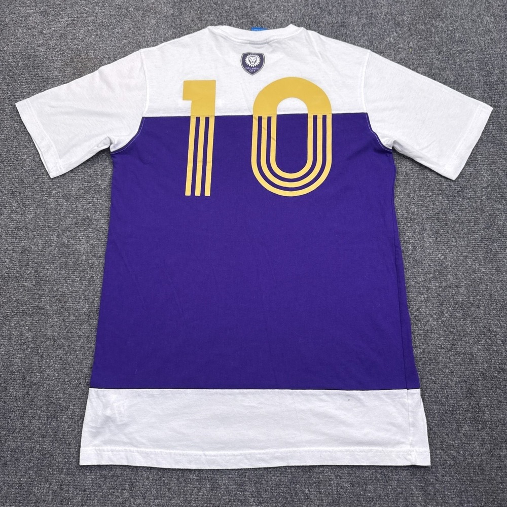 adidas Orlando City Lions Soccer Club T Shirt Adult Size Small #10 Jersey Tee